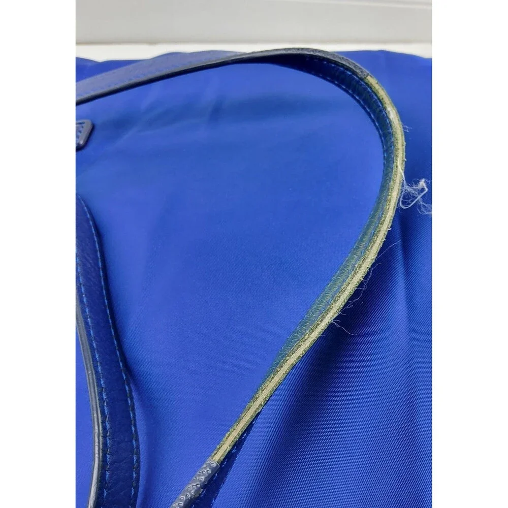 Michael Kors MK Nylon Tote Shoulder Handbag Purse Blue